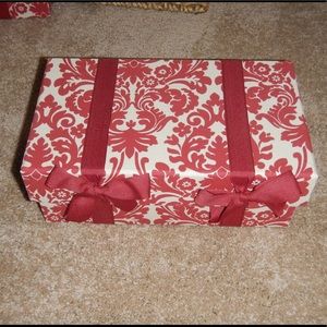 Red Damask Storage Box